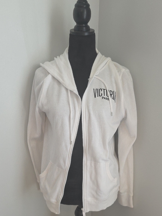 Victoria's Secret Sport Tops - White Victoria's Secret SPORT Zip-Up Hoodie Jacket